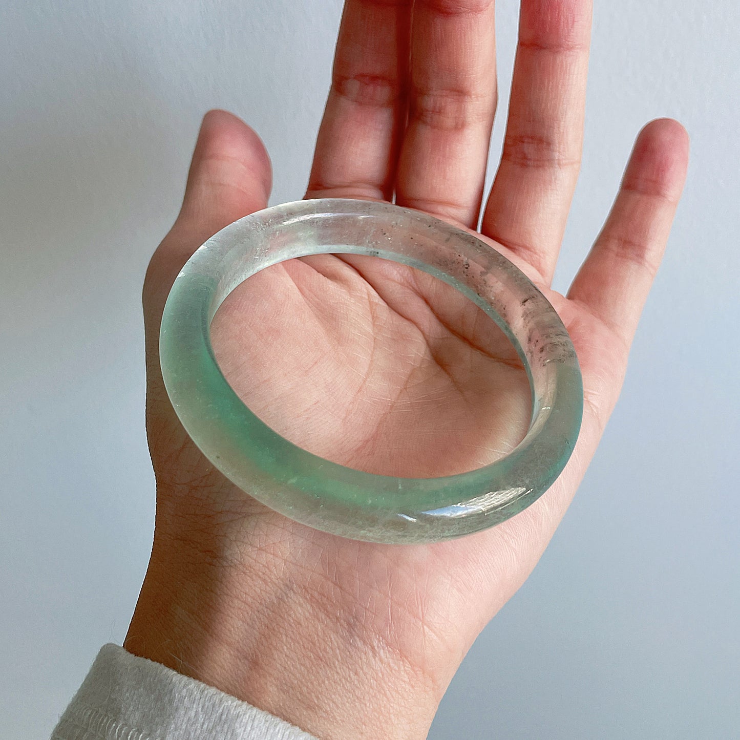 Mint Greenish Aquamarine Bangle