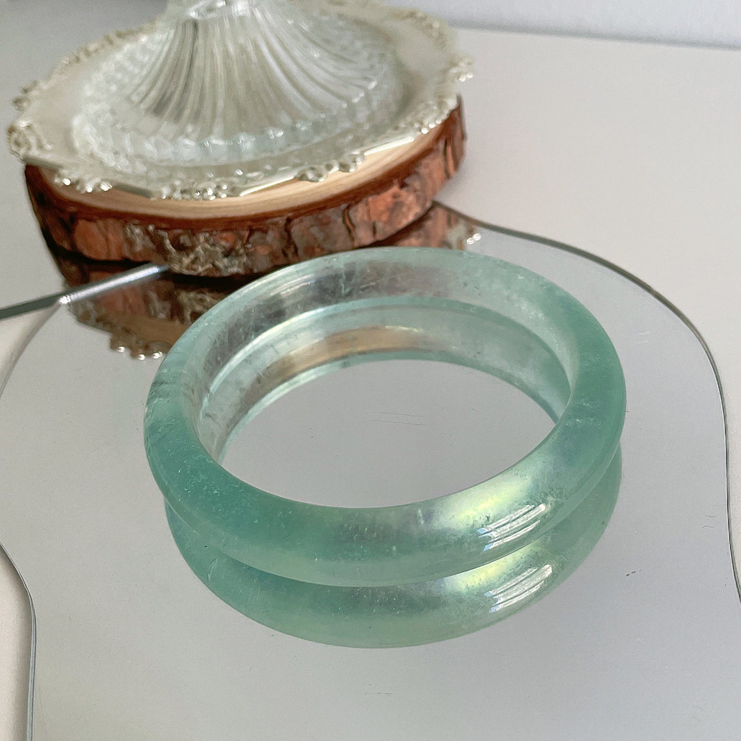 Mint Greenish Aquamarine Bangle
