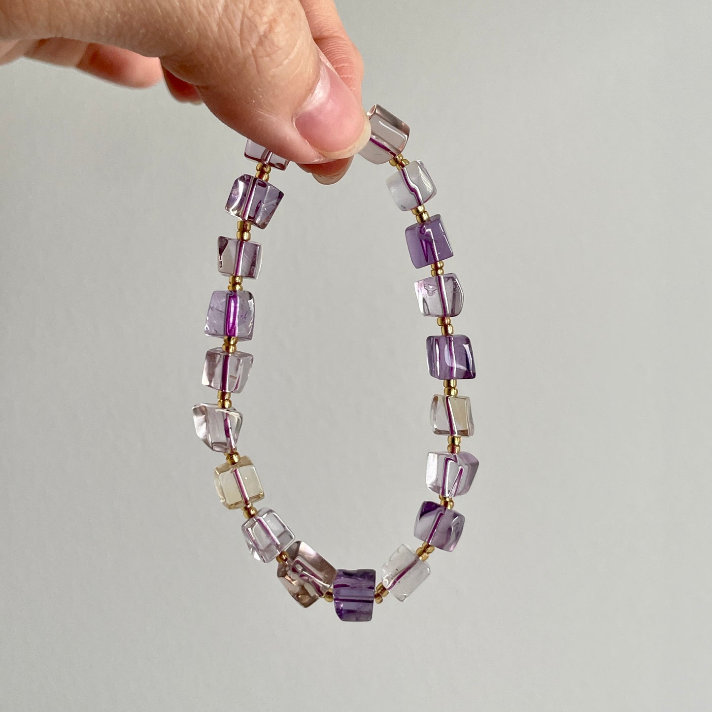 Ametrine Bead Bracelet