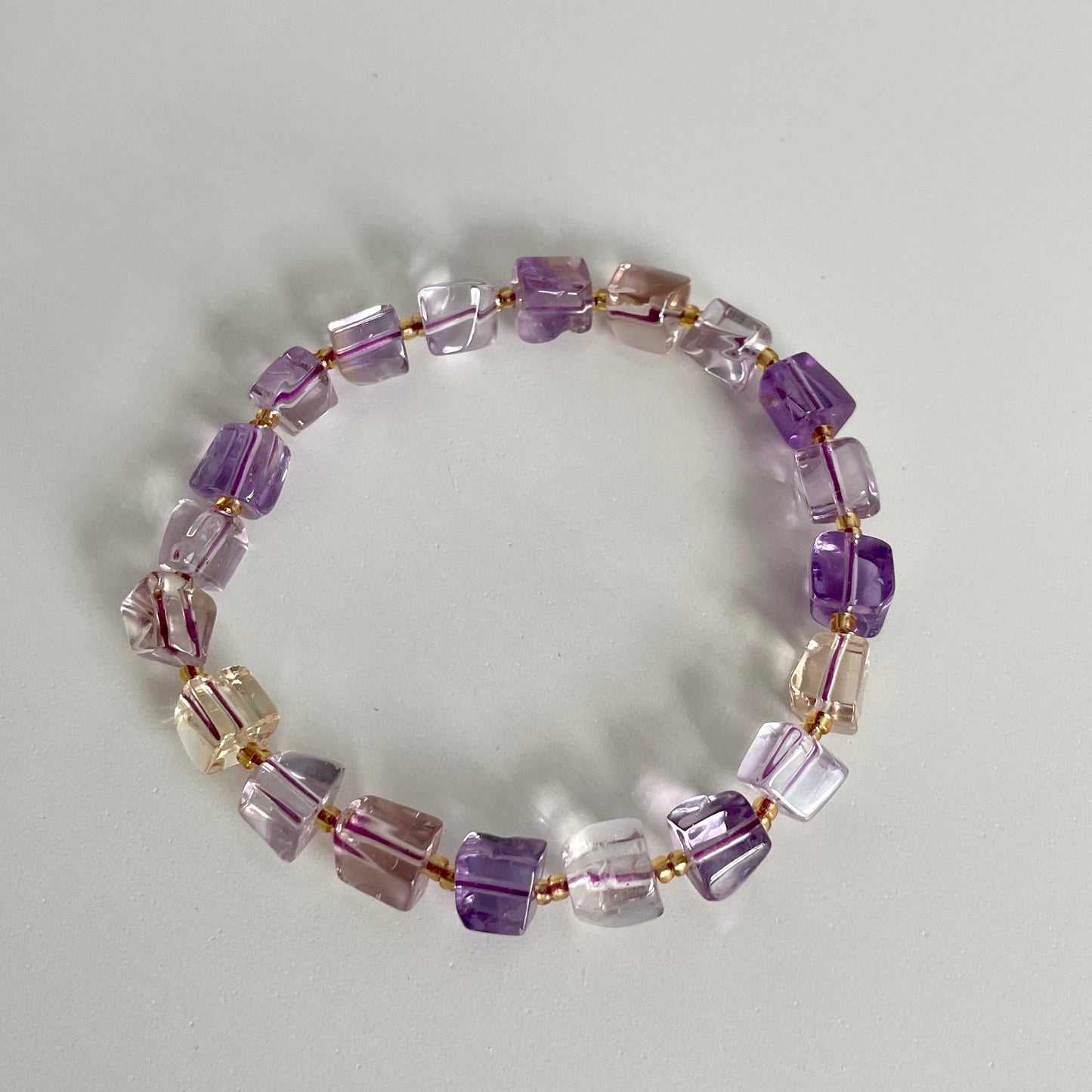Ametrine Bead Bracelet