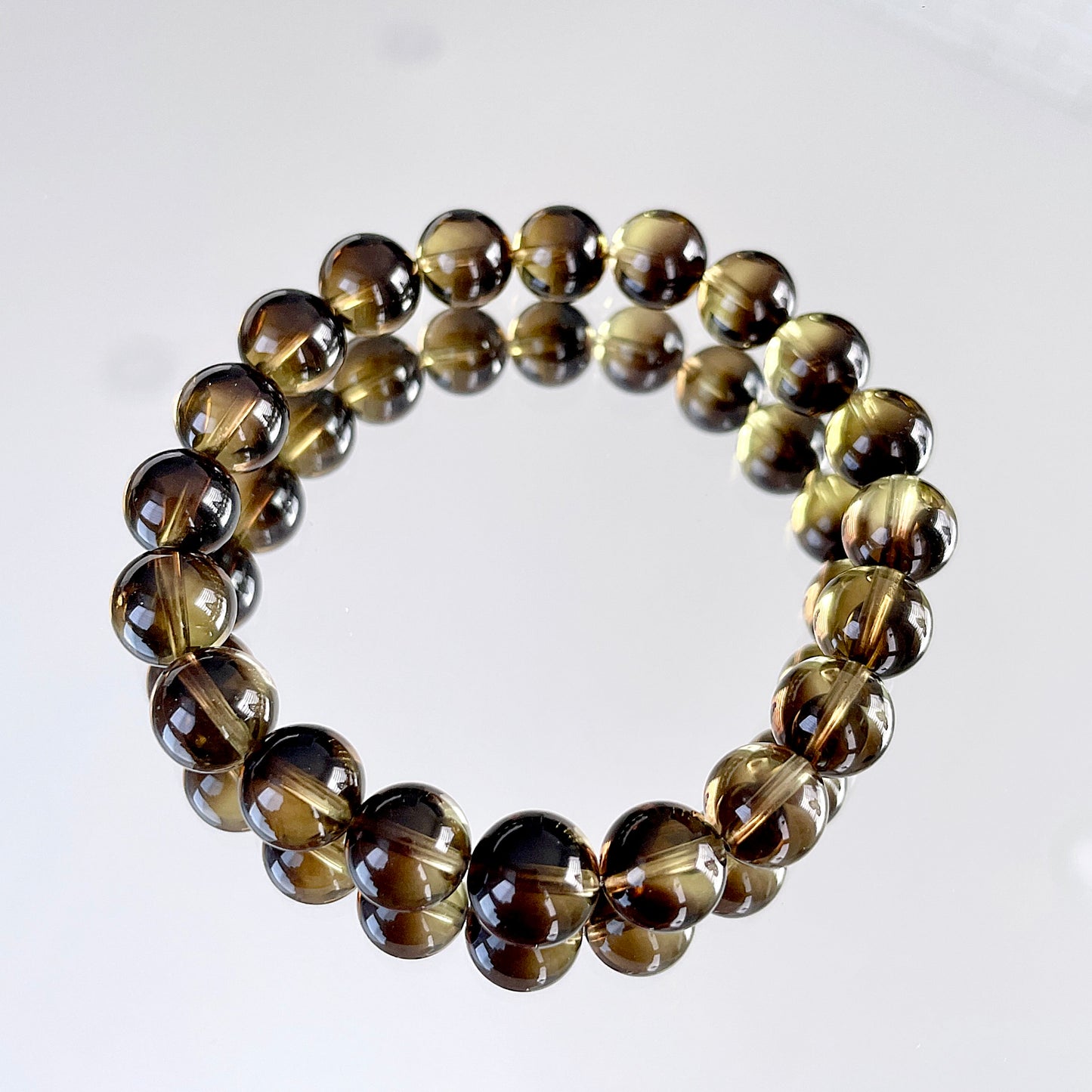 Bicolor Smoky Citrine Beaded Bracelet 魔晶宙斯 (茶黃晶共生)