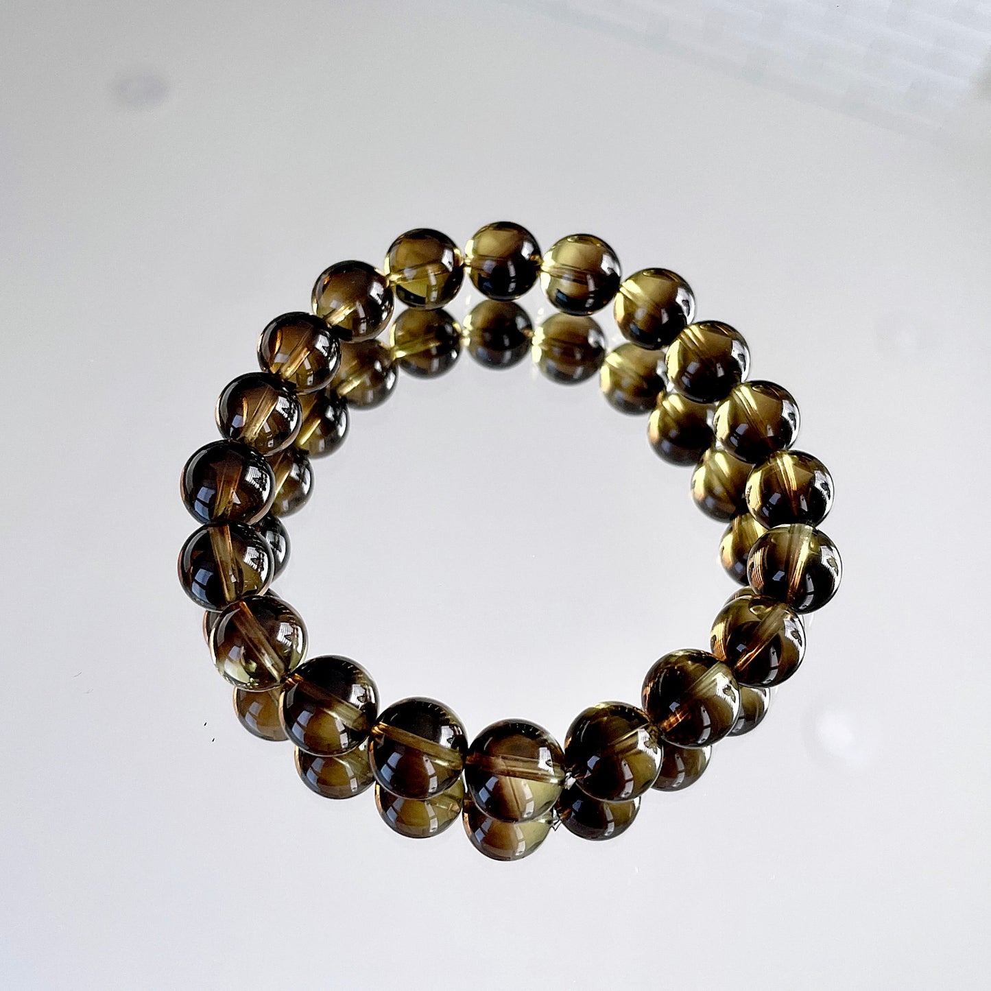 Bicolor Smoky Citrine Beaded Bracelet 魔晶宙斯 (茶黃晶共生)