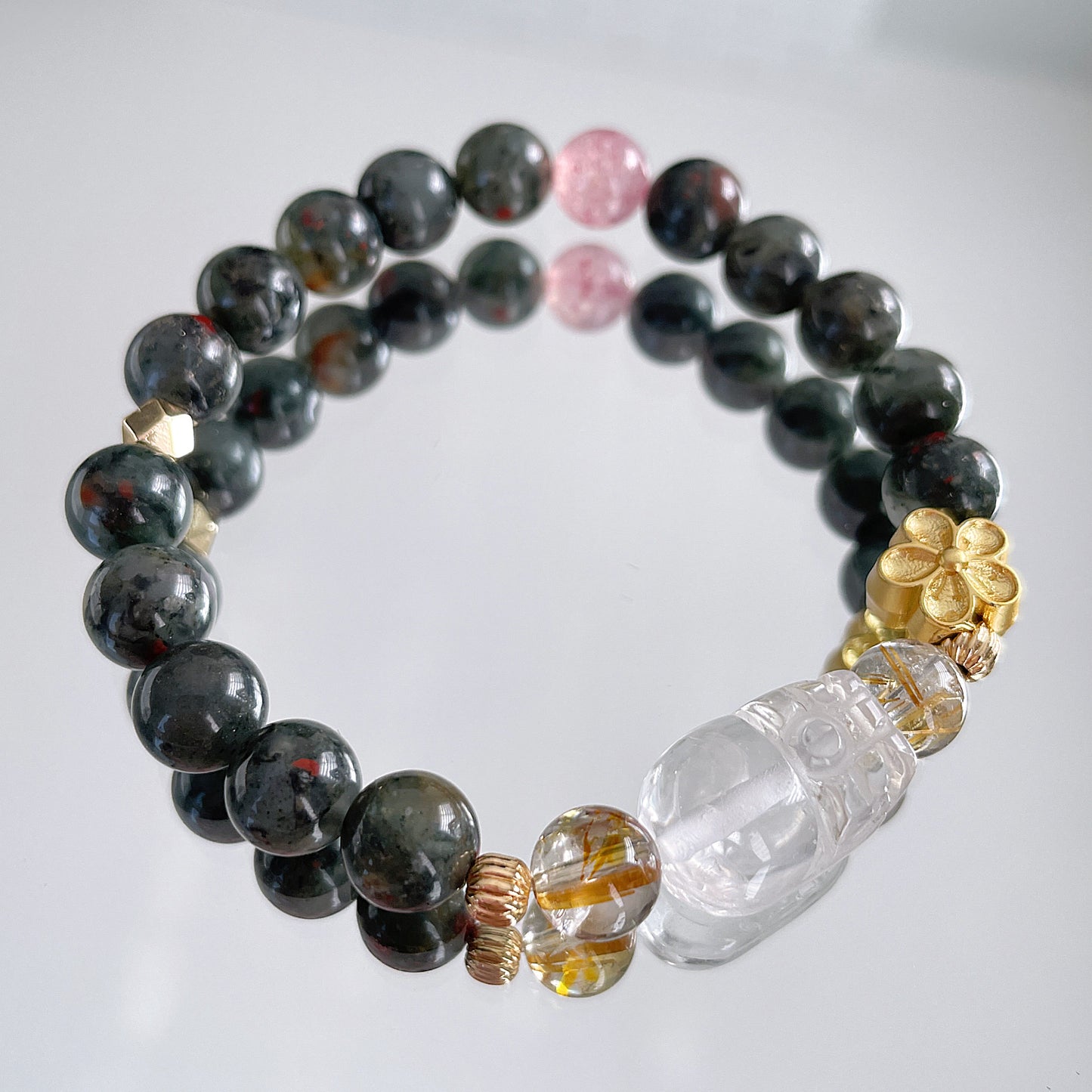 Dragon Blood Jasper Beaded Bracelet