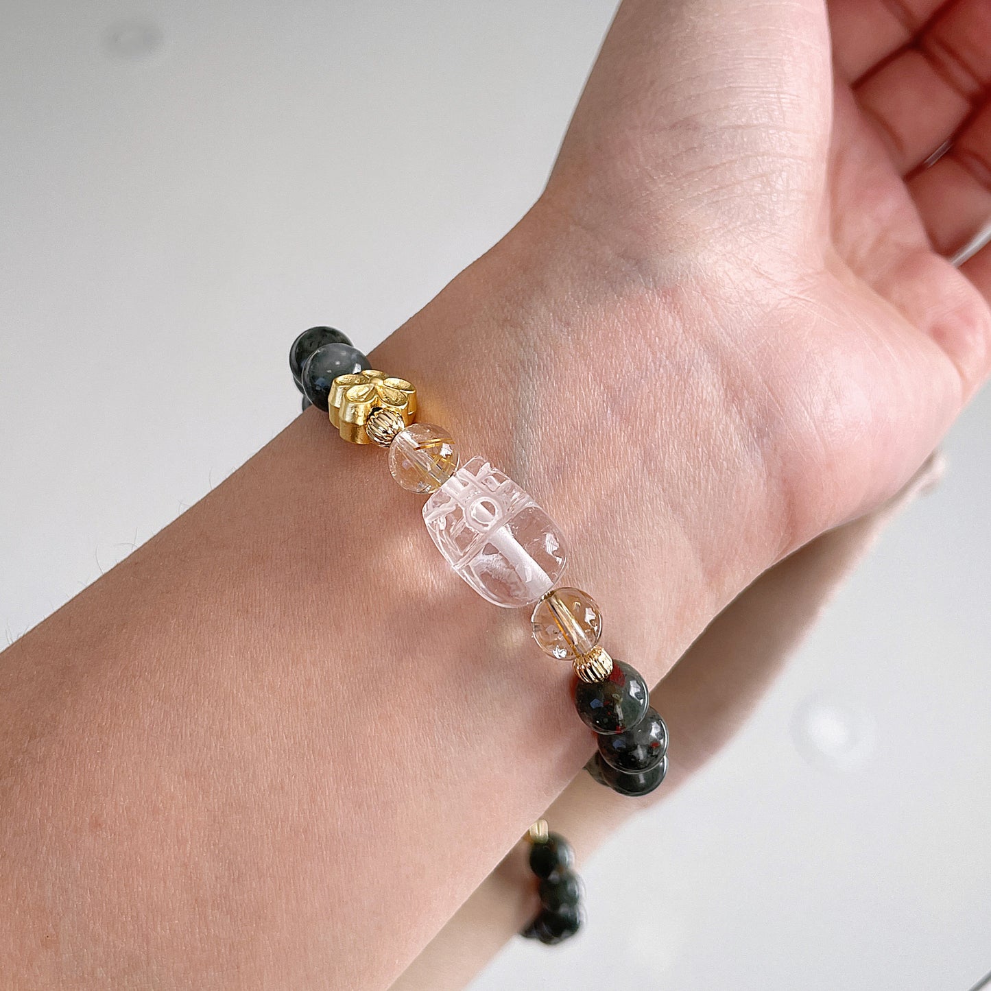 Dragon Blood Jasper Beaded Bracelet