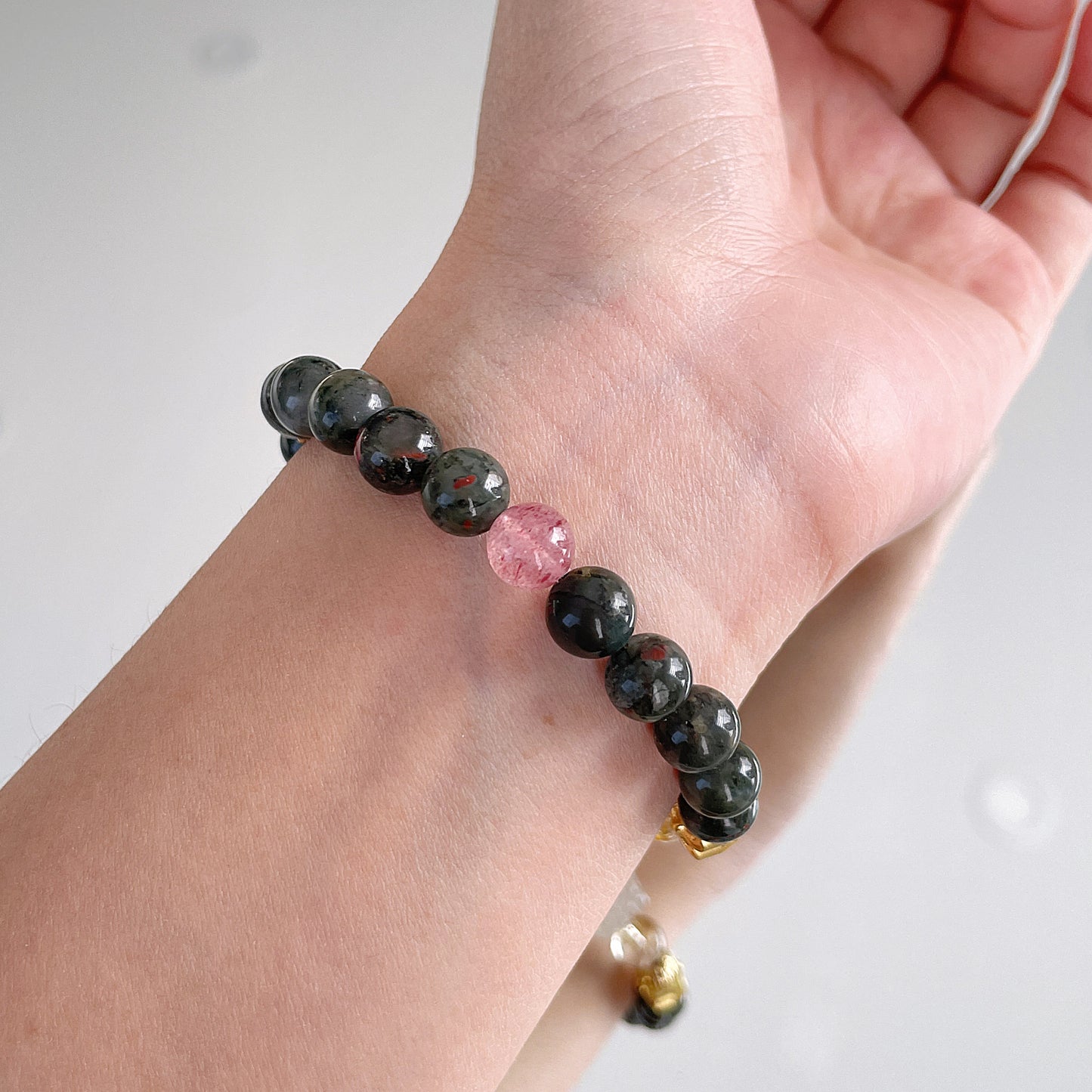 Dragon Blood Jasper Beaded Bracelet
