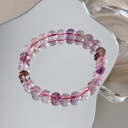 Super Seven Quartz 7.9mm Beaded Bracelet
