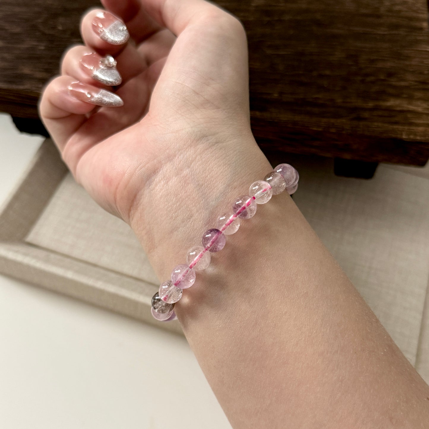 Super Seven Quartz 7.9mm Beaded Bracelet