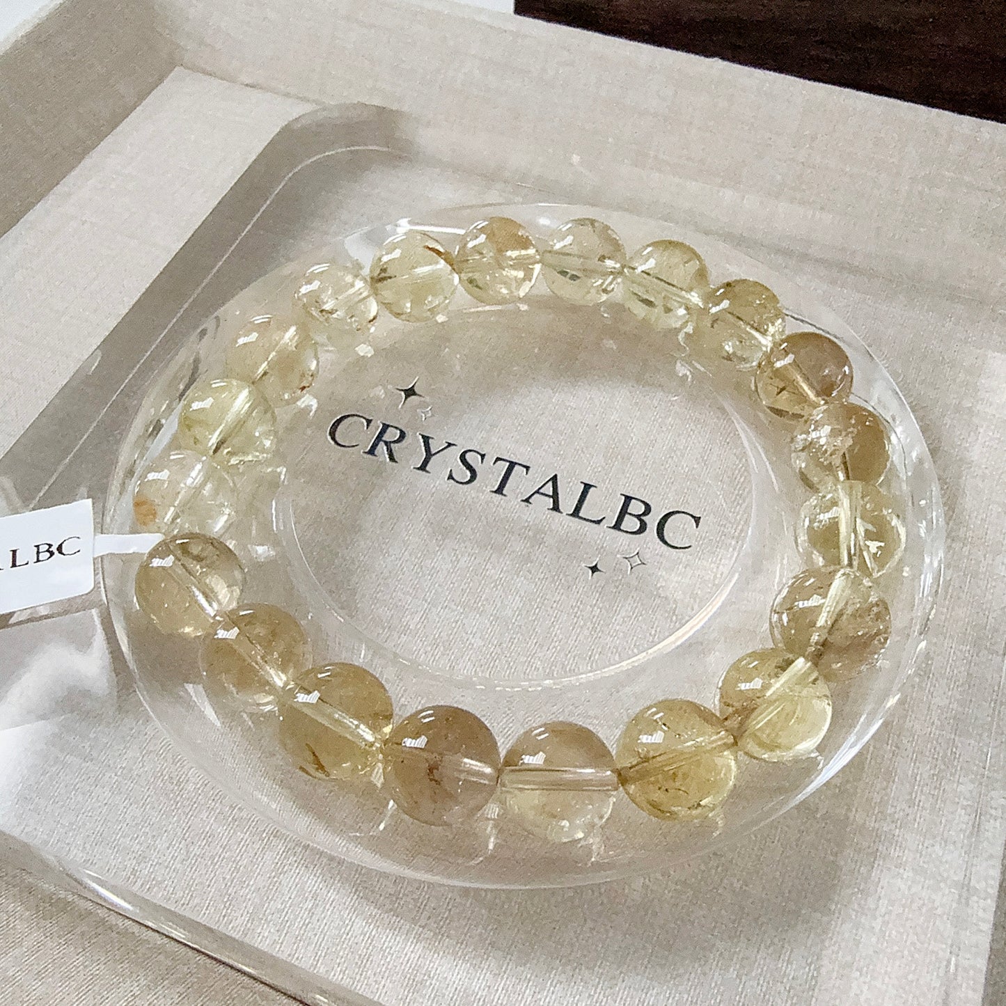 Citrine with Rainbow Flash Beaded Bracelet