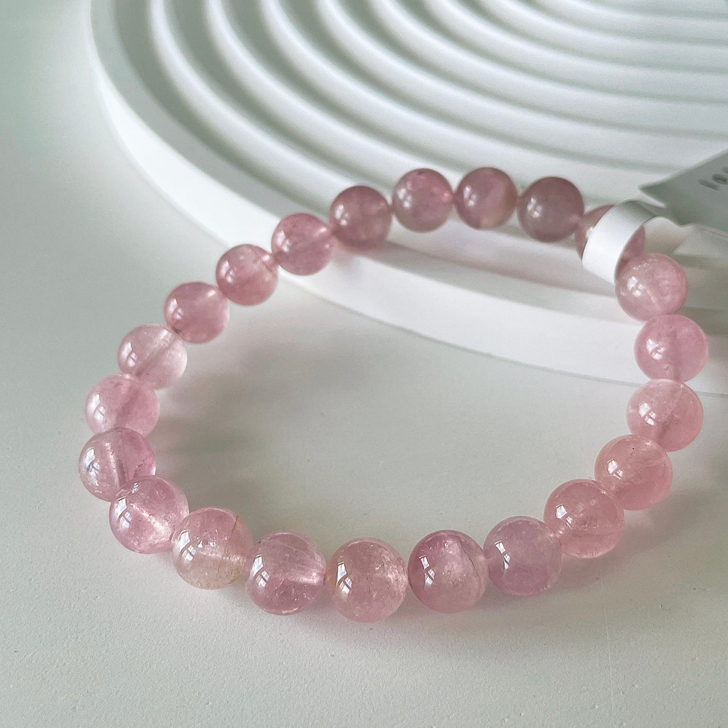 Pink Tourmaline Bead Bracelet