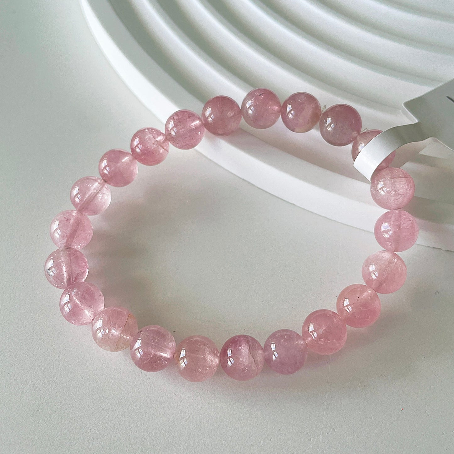 Pink Tourmaline Bead Bracelet