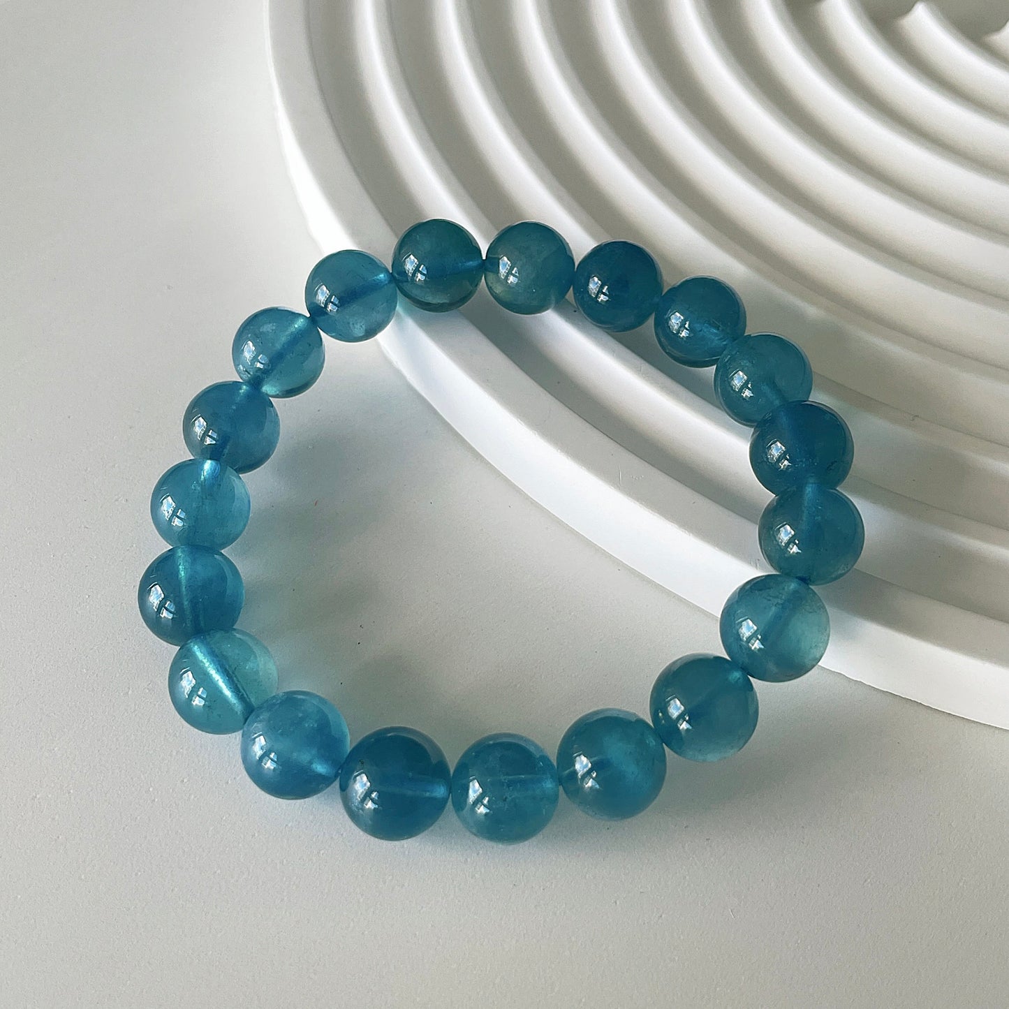 Aquamarine Bead Bracelet