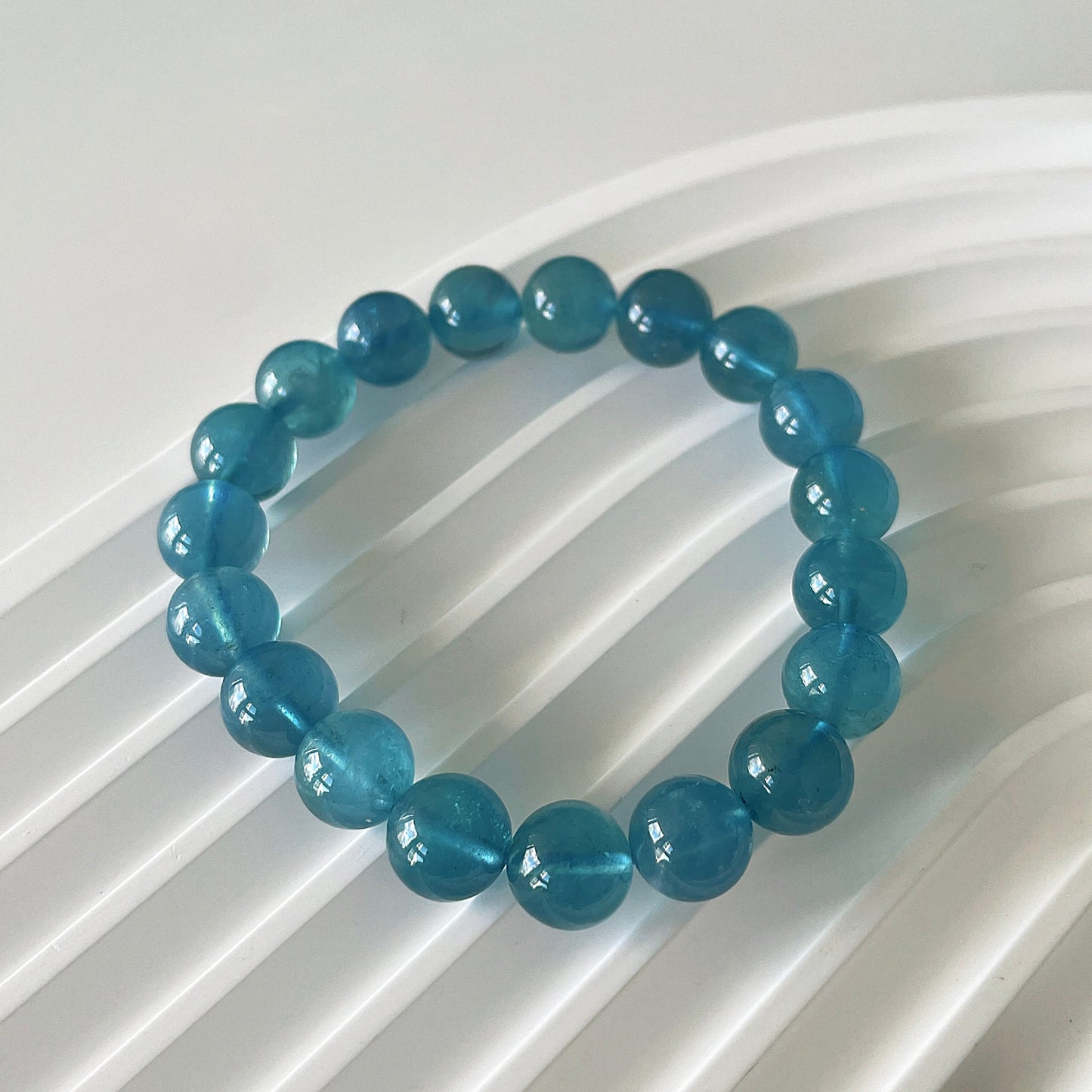Aquamarine Bead Bracelet