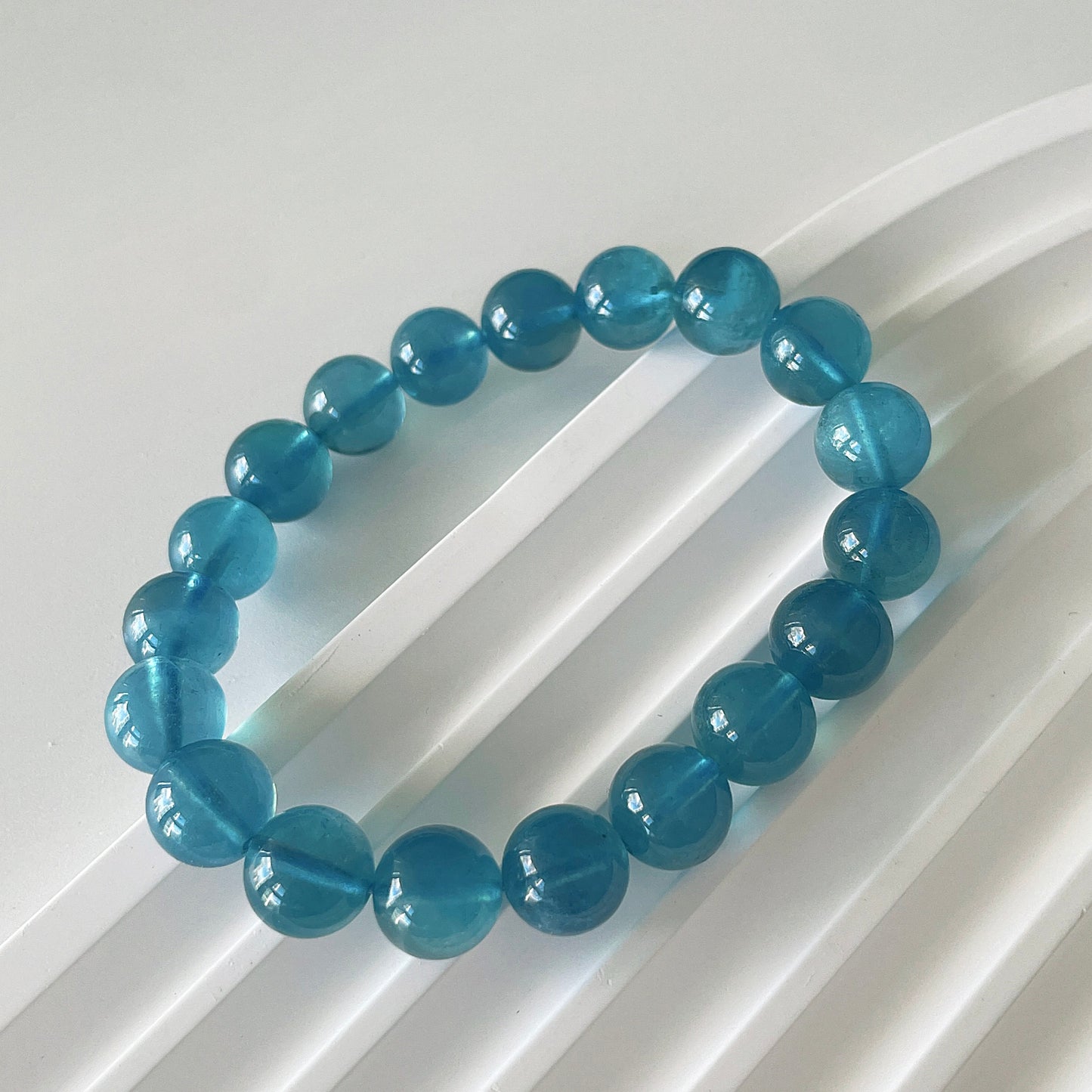 Aquamarine Bead Bracelet