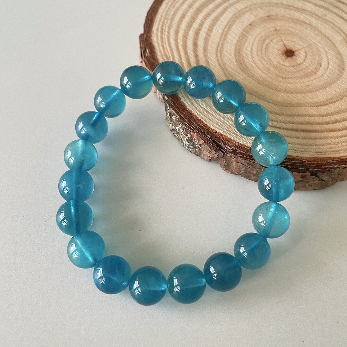 Aquamarine Bead Bracelet