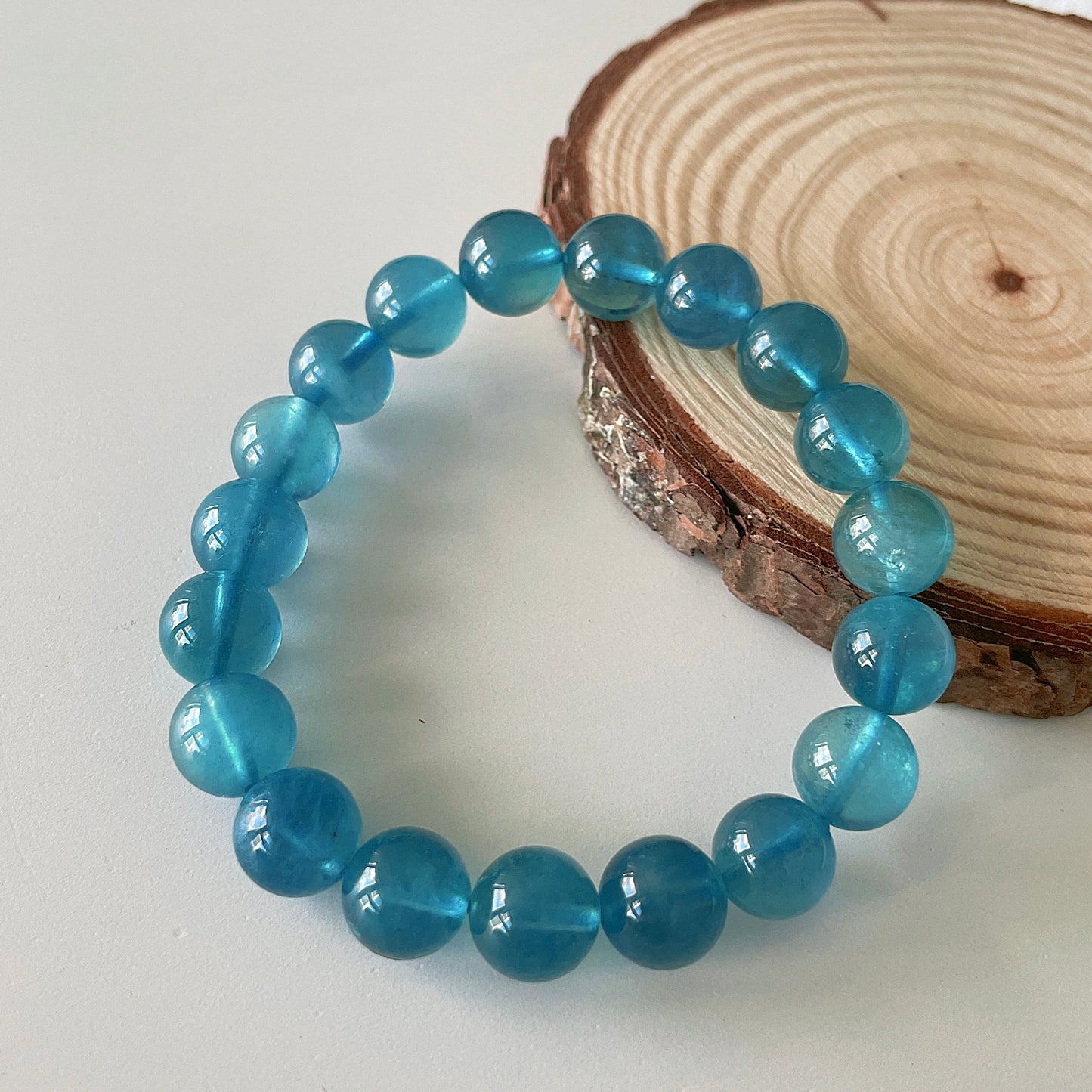 Aquamarine Bead Bracelet