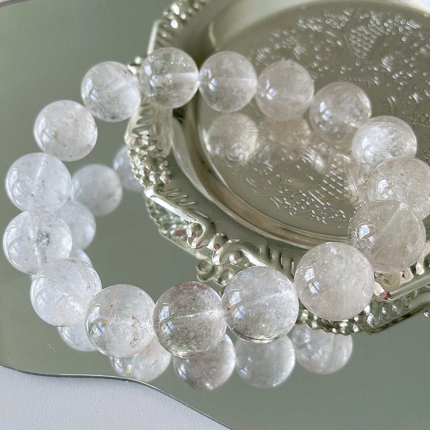 Clear Quartz Bead Bracelet