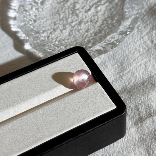 Pink Lepidolite Double Sided Flash Single Bead 11mm