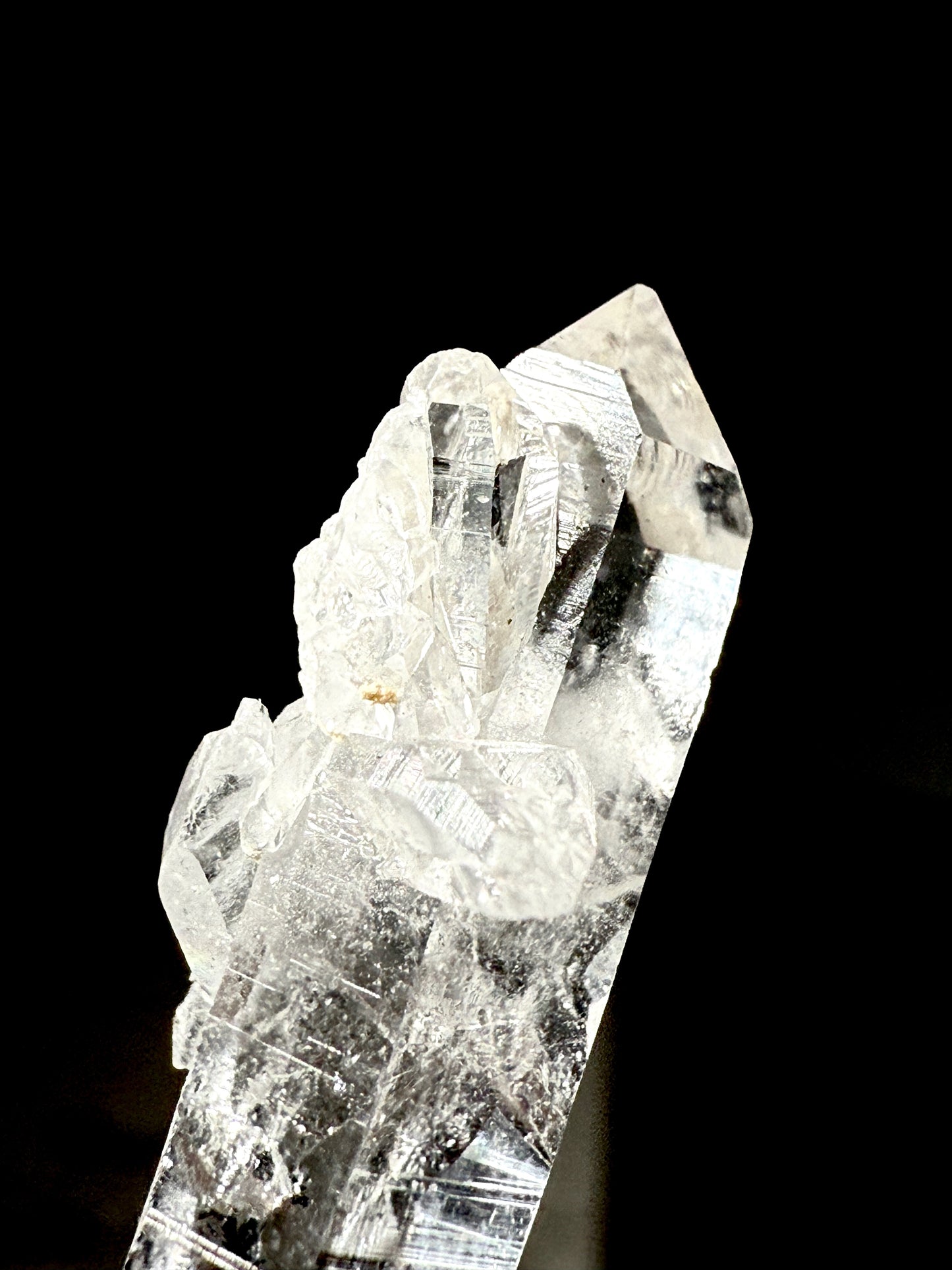 Colombia Lemurian Laser Wand Quartz Faceted Hexagon Optical Quartz