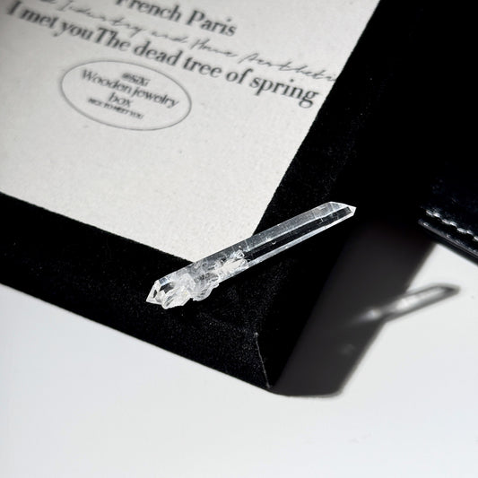 Colombia Lemurian Laser Wand Quartz Faceted Hexagon Optical Quartz