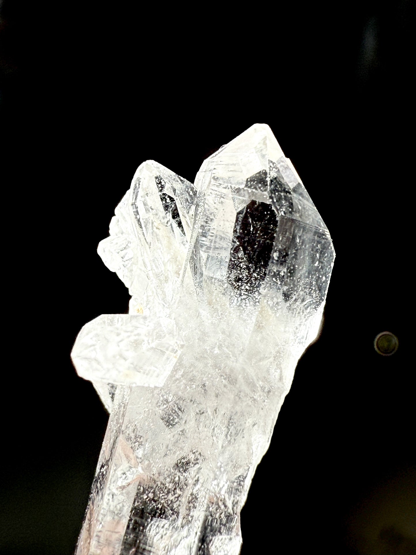 Colombia Lemurian Laser Wand Quartz Faceted Hexagon Optical Quartz