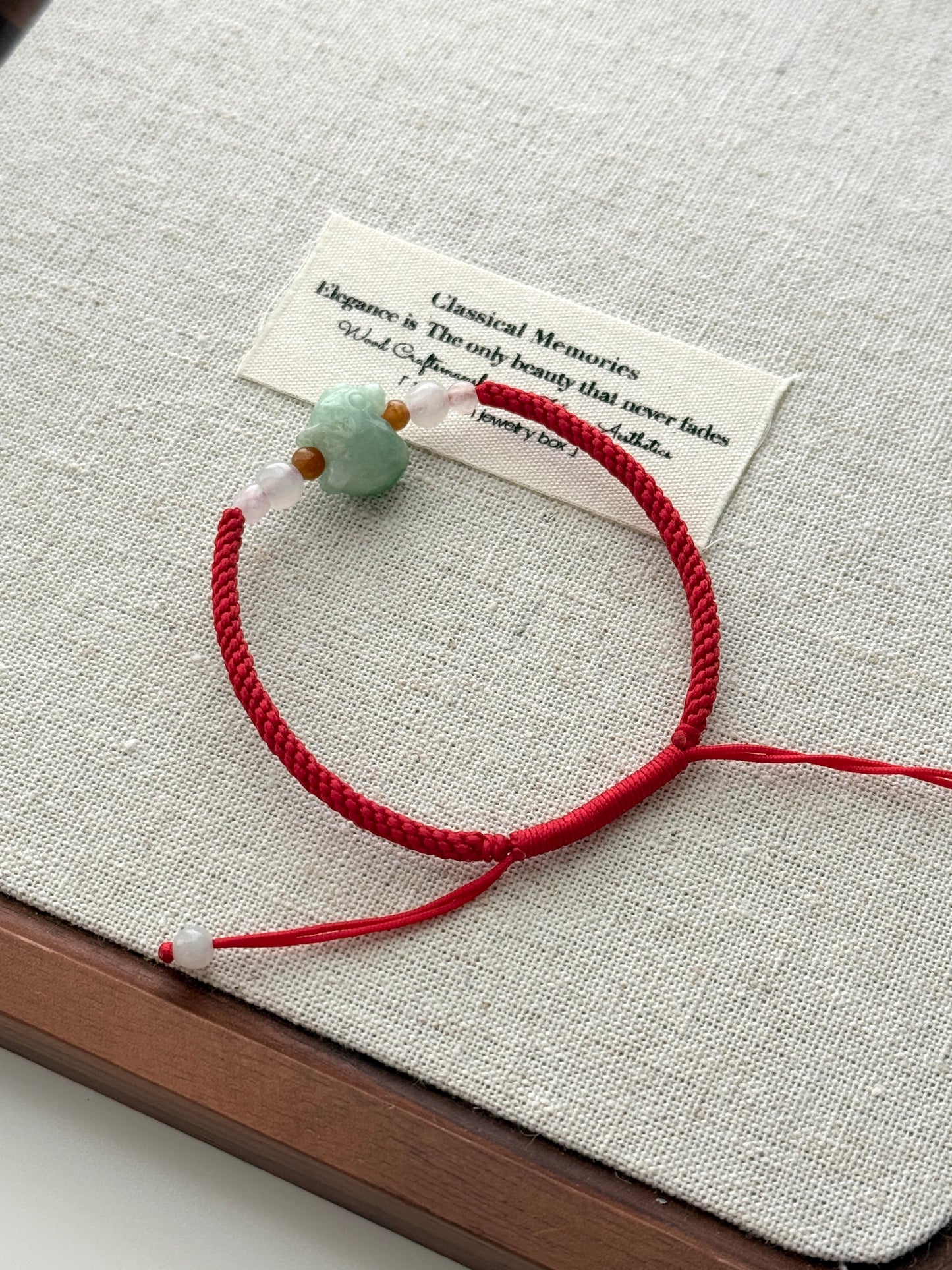 Lucky Pig Fortune Green Myanmar m Jade Grade A Bracelet