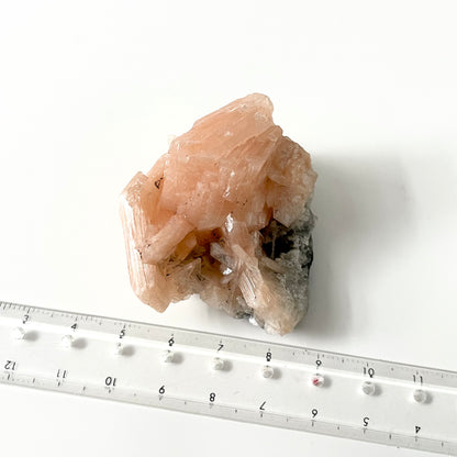 Peach Stilbite with Apophyllite Cluster