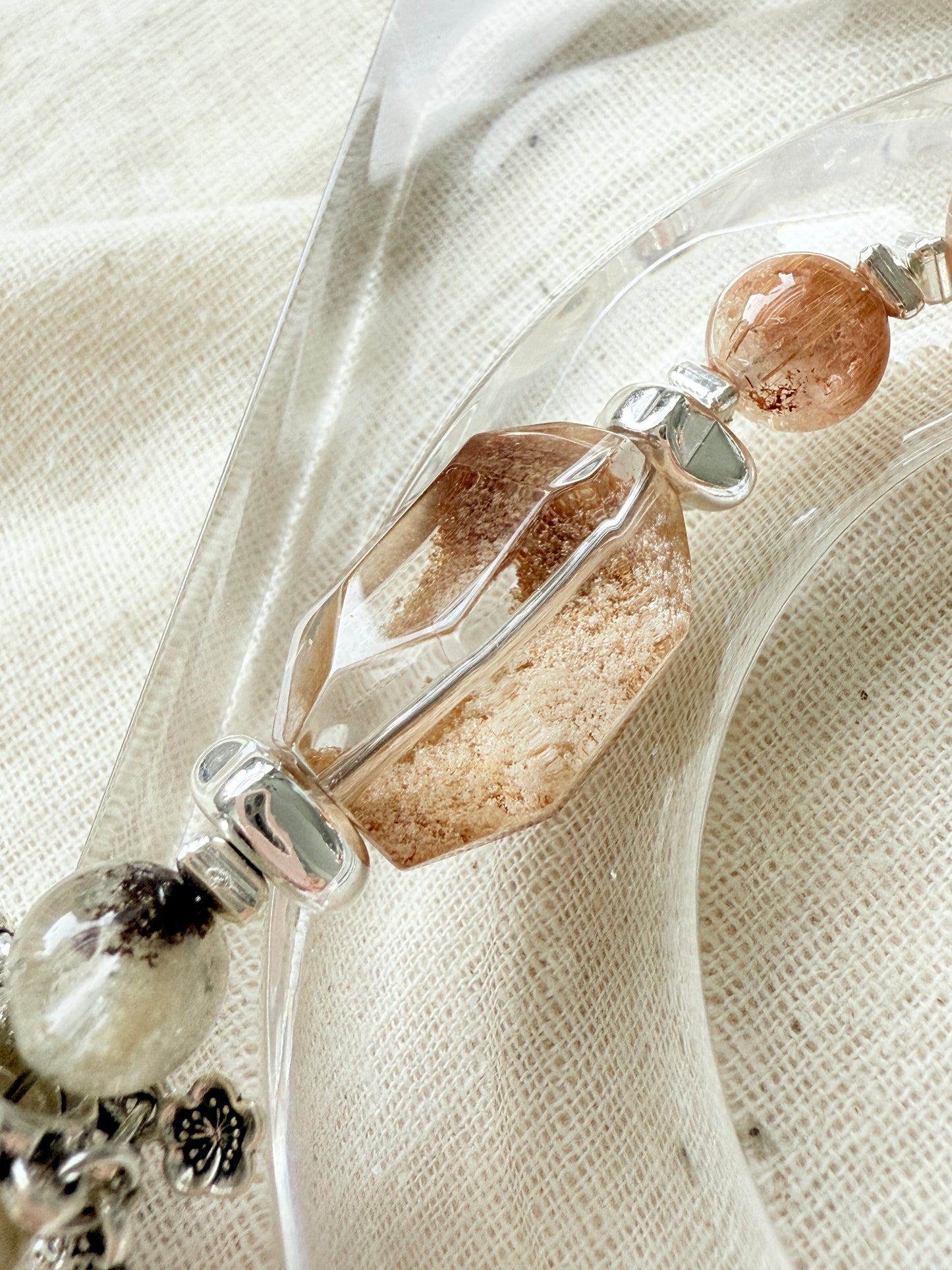 Spring Garden Quartz Phantom Beaded Design