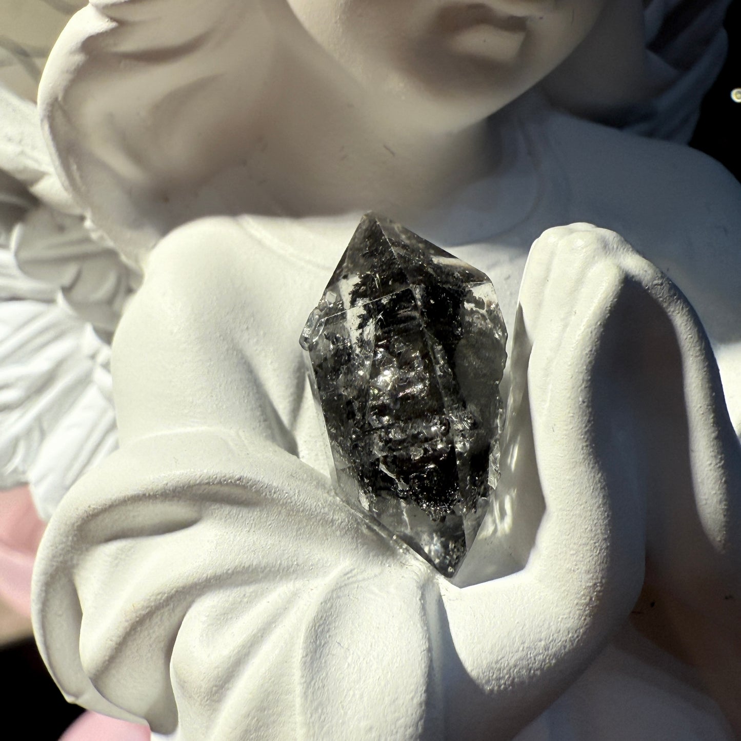 DT Herkimer Diamond Black Hydrocarbon and Phantom