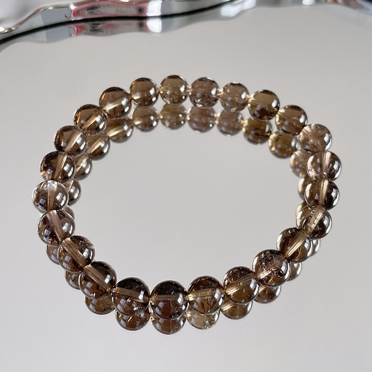 Smoky Quartz Beaded Bracelet