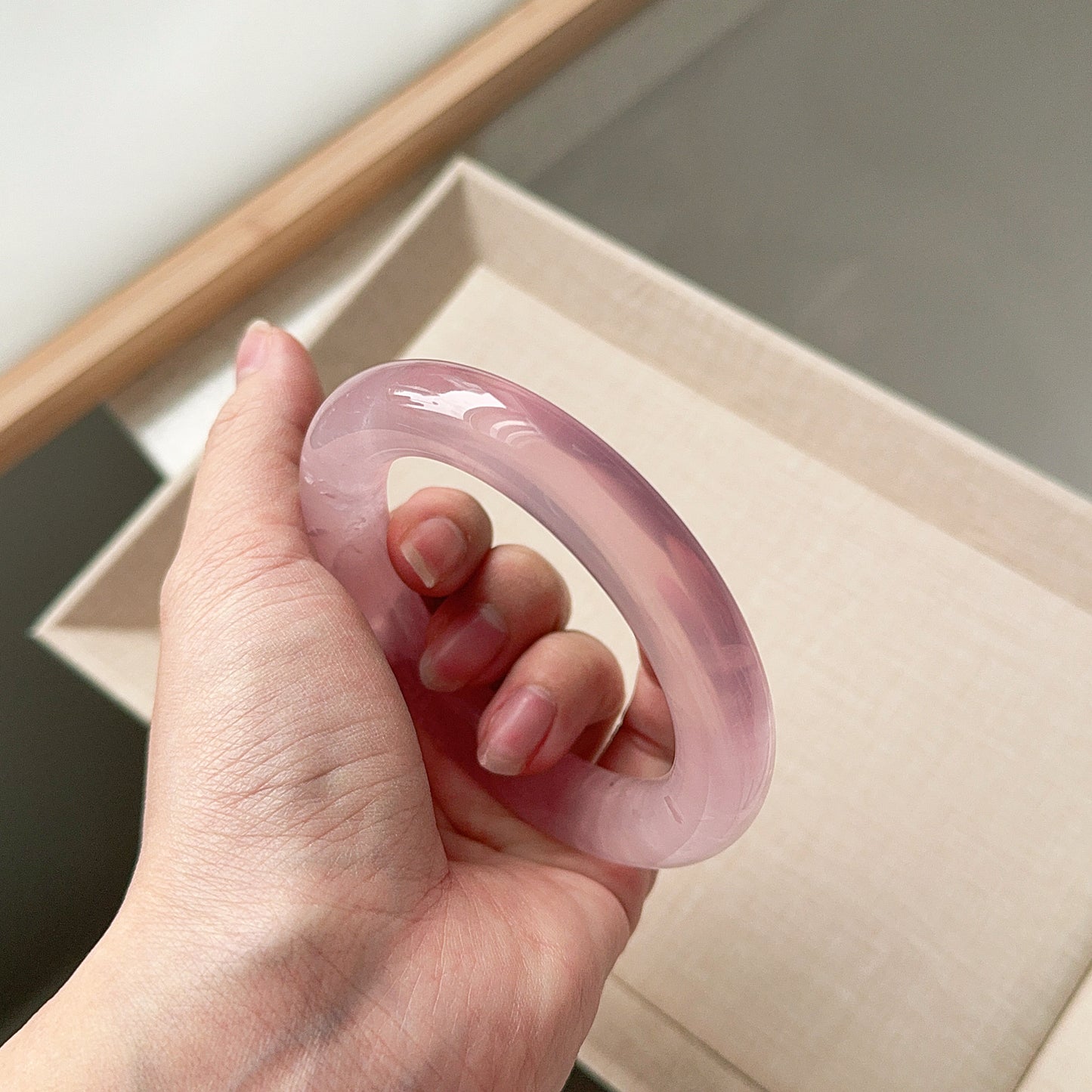 Rose Quartz Bangle 58mm