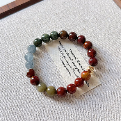 Rainbow Rabbit Hair Amphibole Quartz 8.8mm Beaded Bracelet