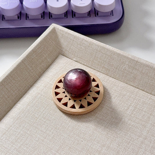 Reddish-purple Lepidolite Sphere Double sided Flash
