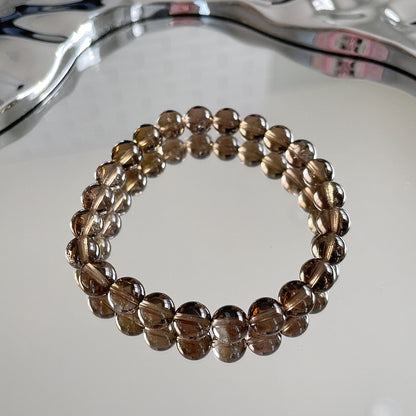 Smoky Quartz Beaded Bracelet