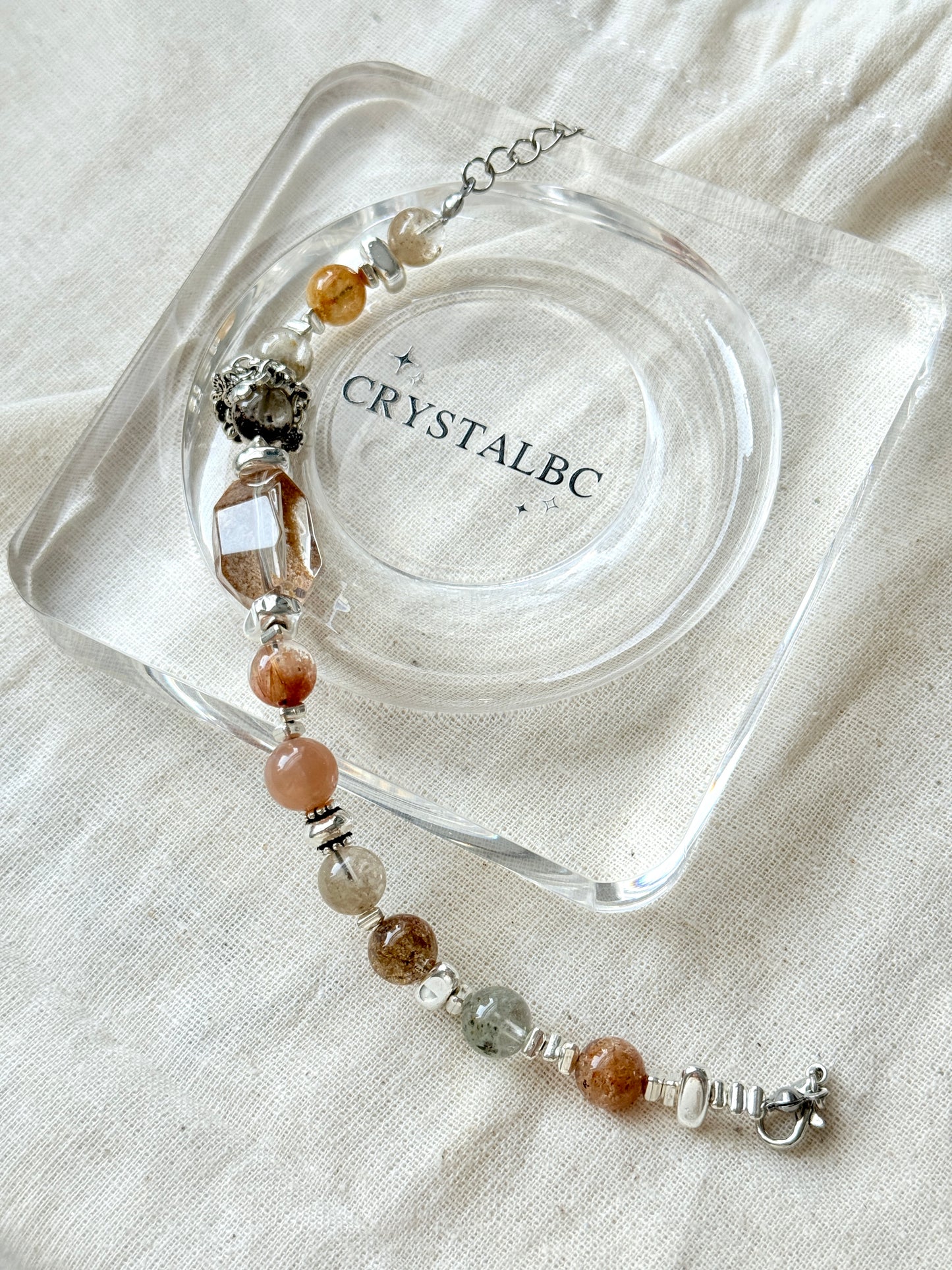 Spring Garden Quartz Phantom Beaded Design