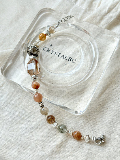 Spring Garden Quartz Phantom Beaded Design