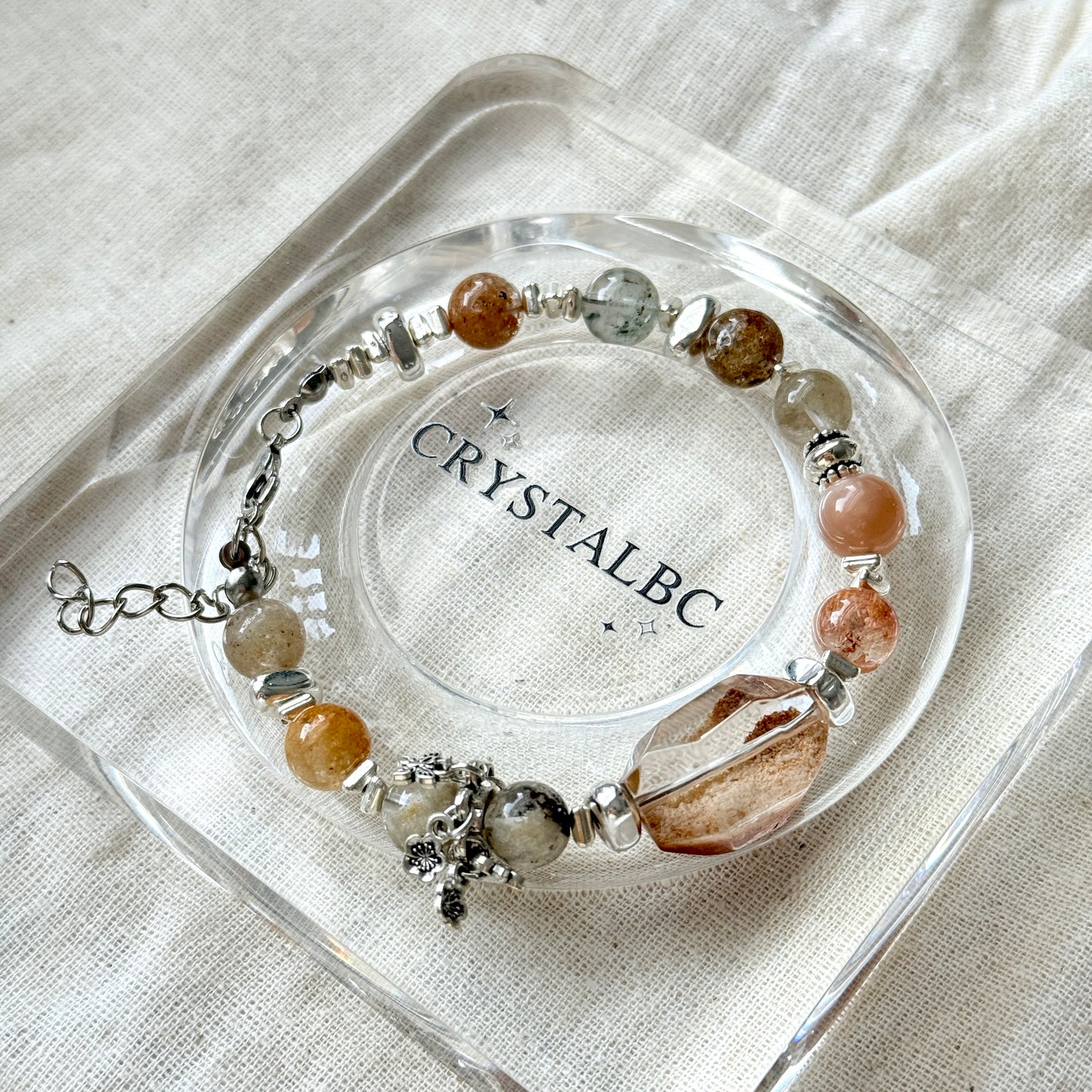 Spring Garden Quartz Phantom Beaded Design