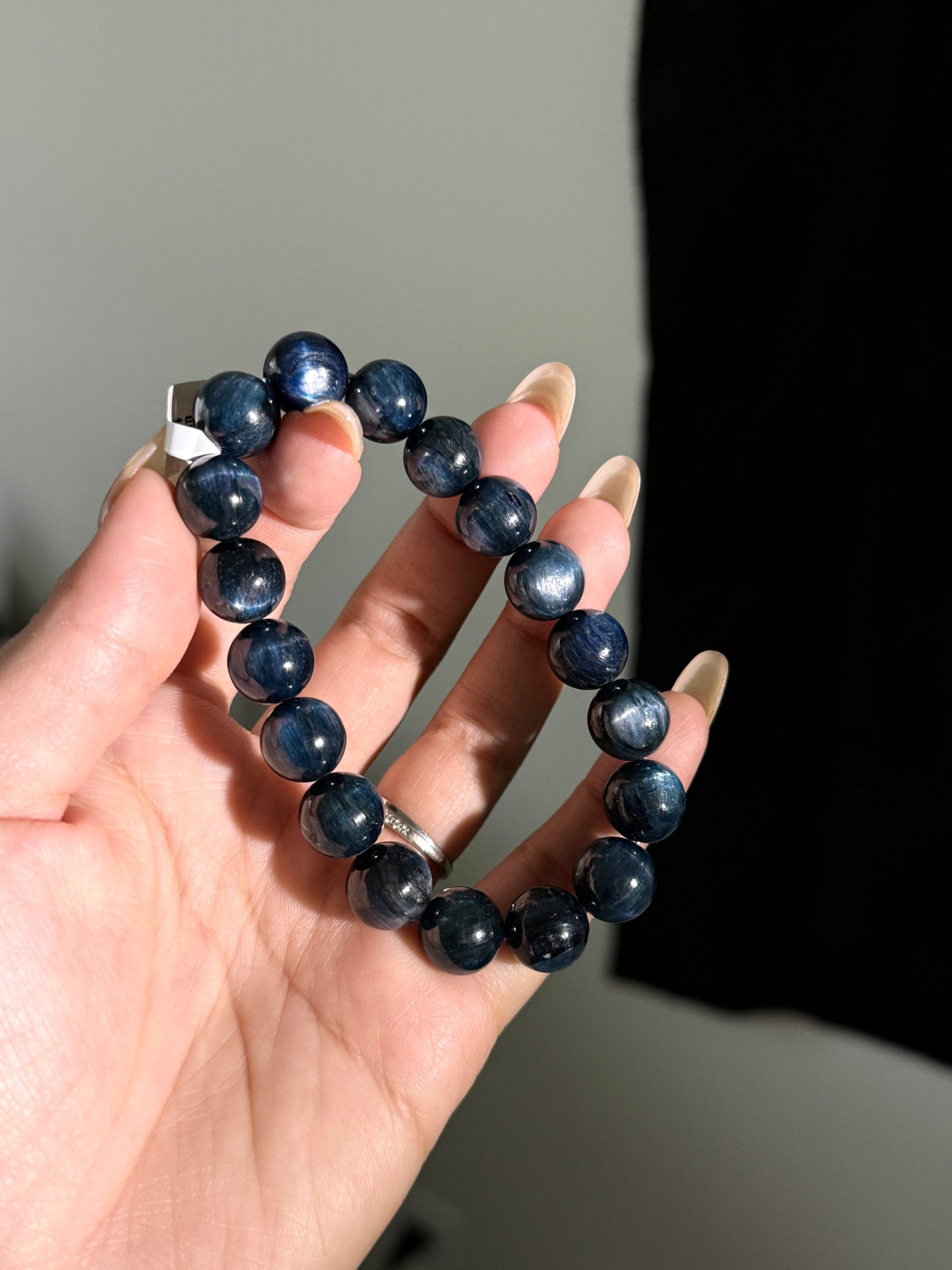 Dark Galaxy Kyanite Beaded Bracelet