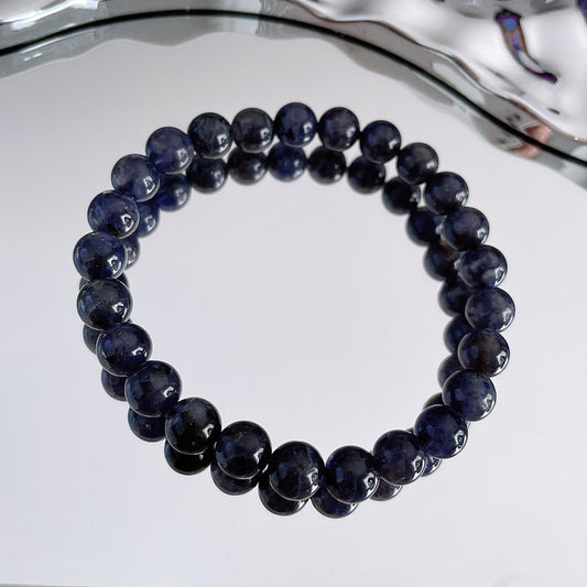 Iolite Cordierite Beaded Bracelet