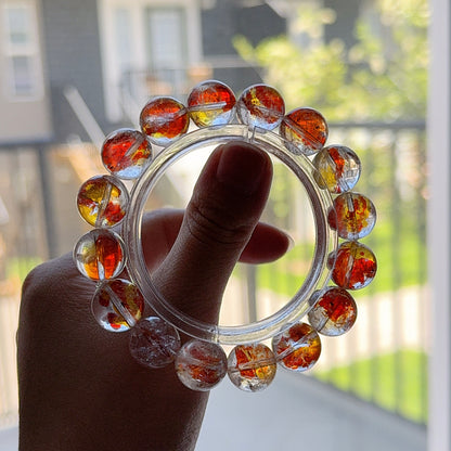 Golden Lucky Koi Quartz Red Yellow Fire Hematoid Quartz