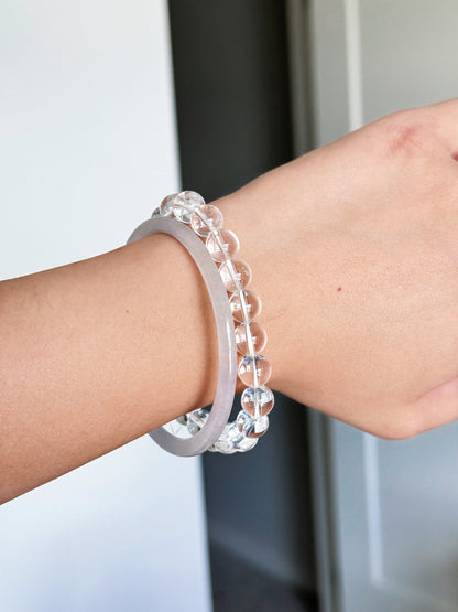 Myanmar Slim White Jade Bangle 57mm