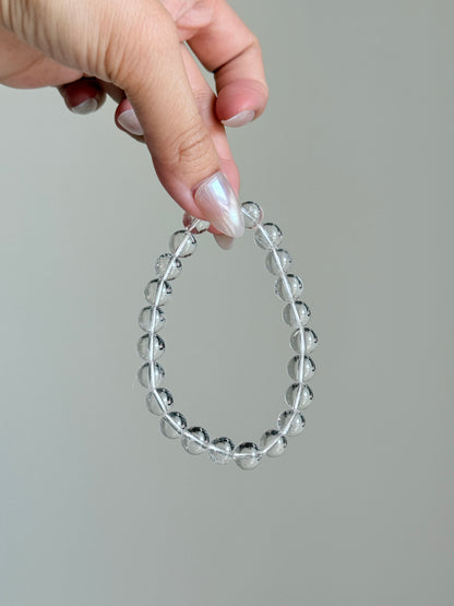 Brazil Grade A Clear Quartz Bead Bracelet 8.8mm