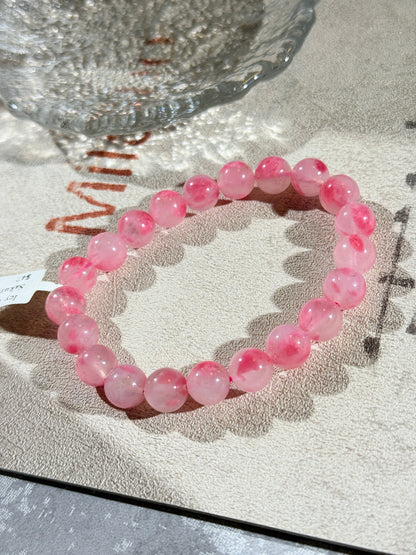 Sakura Icy Rhodonite Beaded Bracelet 薔薇輝
