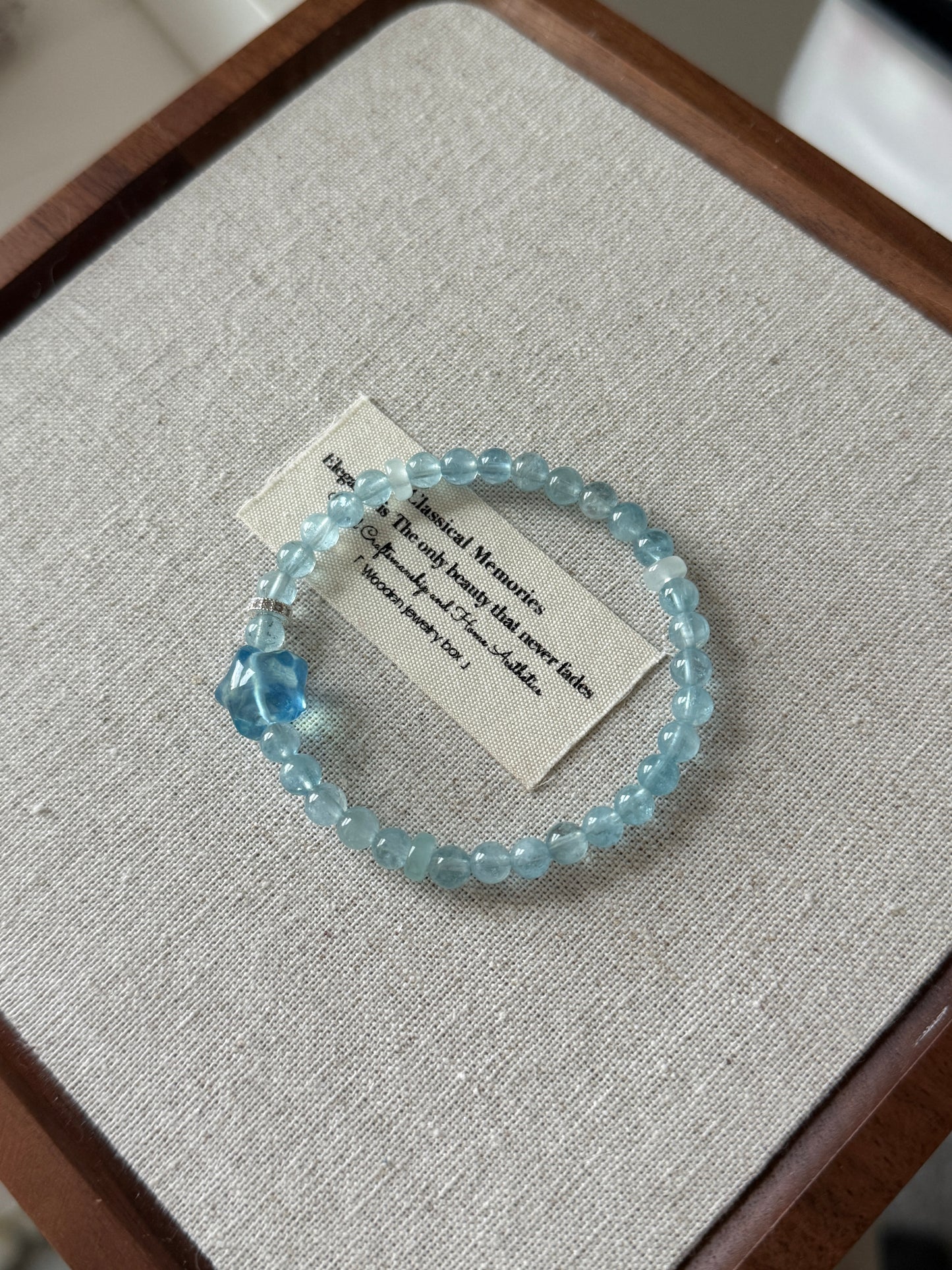 Aquamarine Star Bracelet