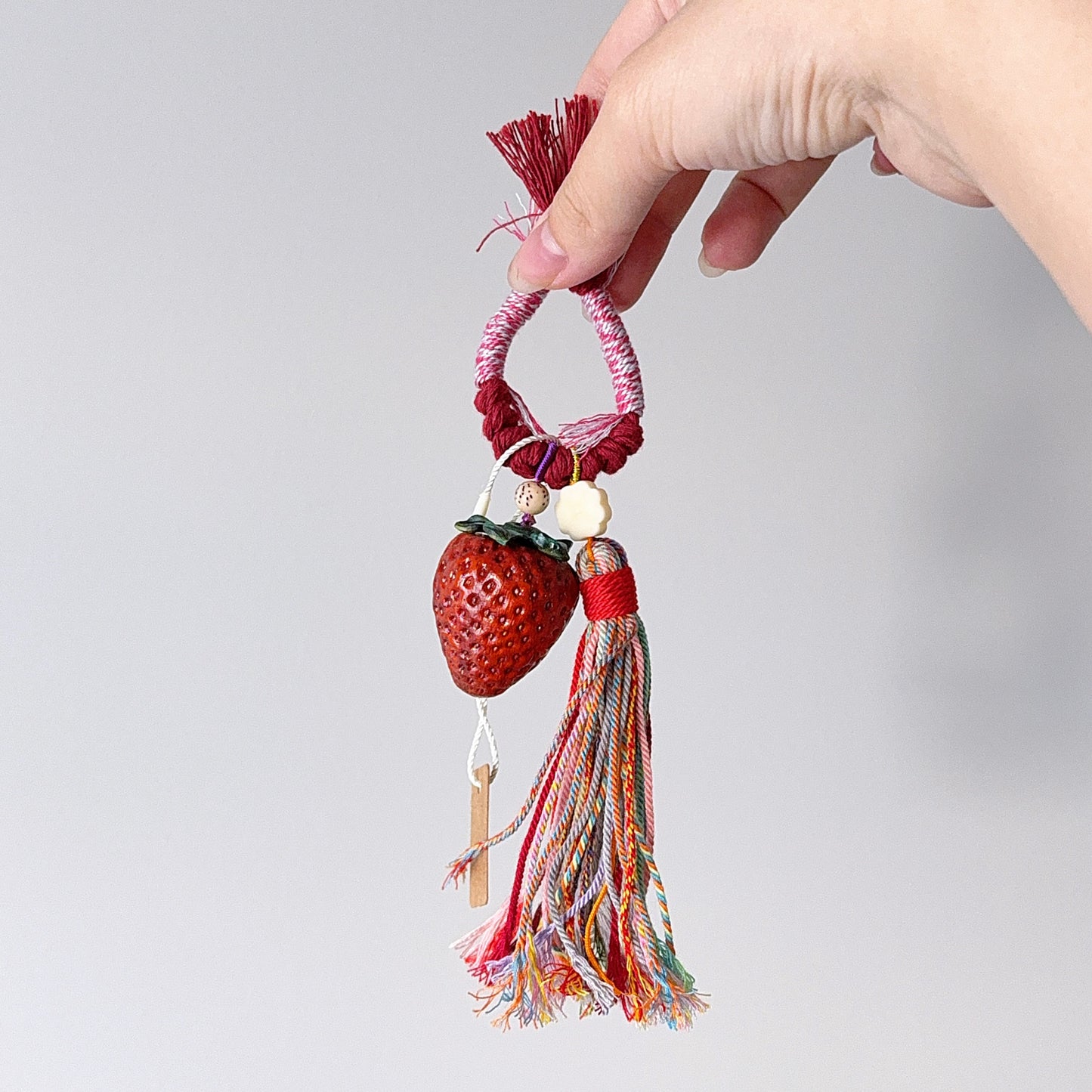 Red Padauk Wood Strawberry Chain Layard 紅花梨木