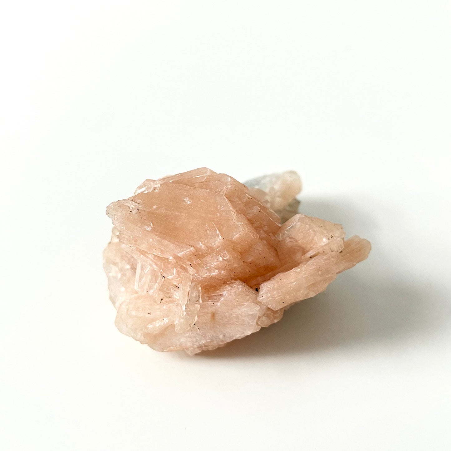Peach Stilbite with Apophyllite Cluster