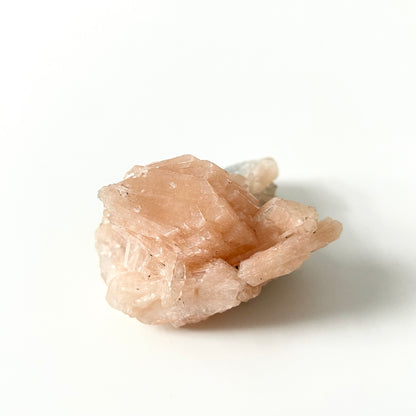 Peach Stilbite with Apophyllite Cluster