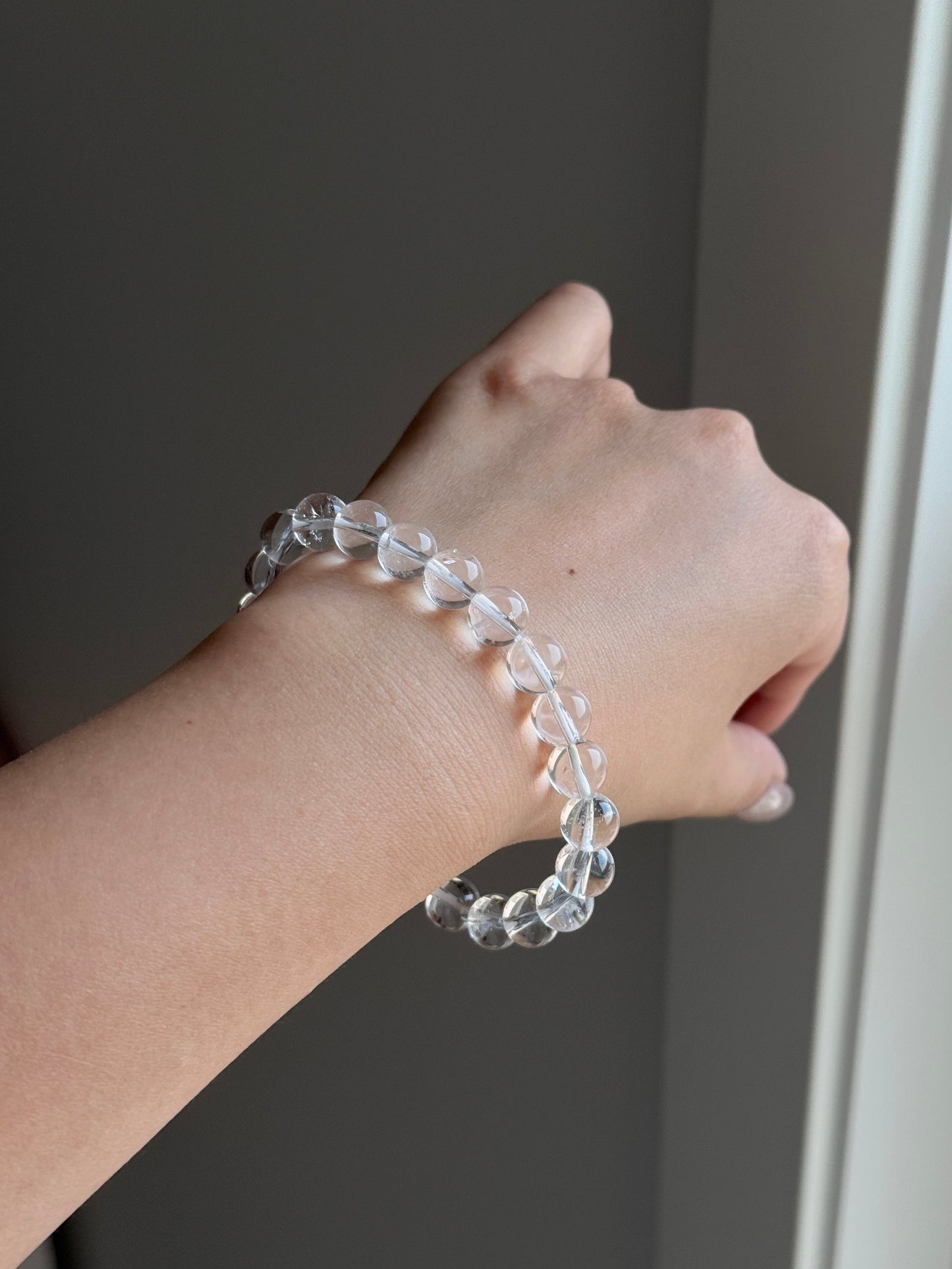 Brazil Grade A Clear Quartz Bead Bracelet 8.8mm
