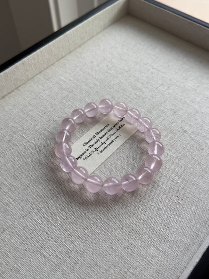 Water Rose Quartz Beaded Bracelet