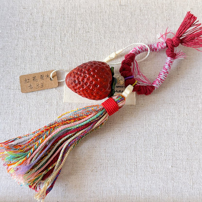Red Padauk Wood Strawberry Chain Layard 紅花梨木
