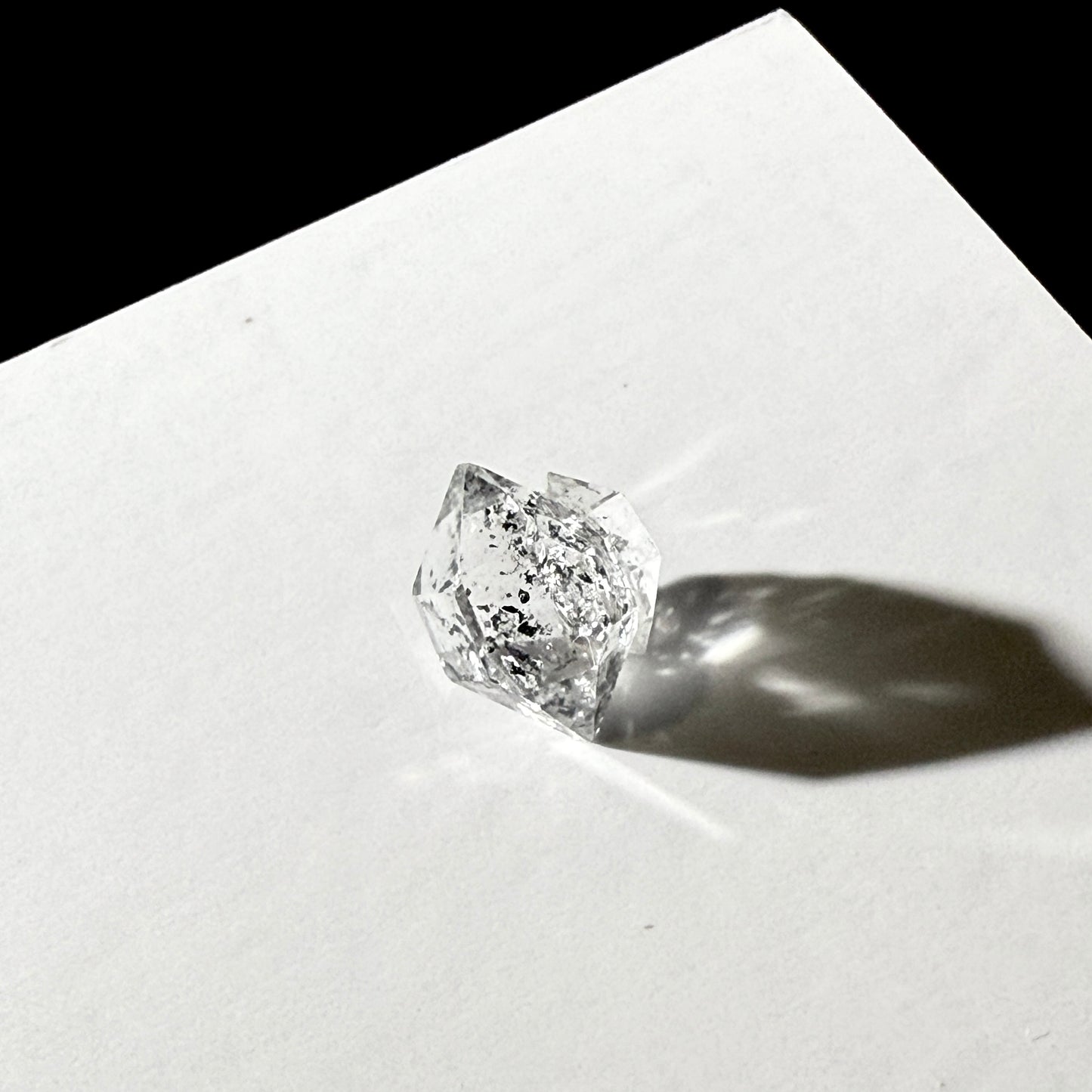 DT Twin Herkimer Diamond with Black Hydrocarbon Inclusions